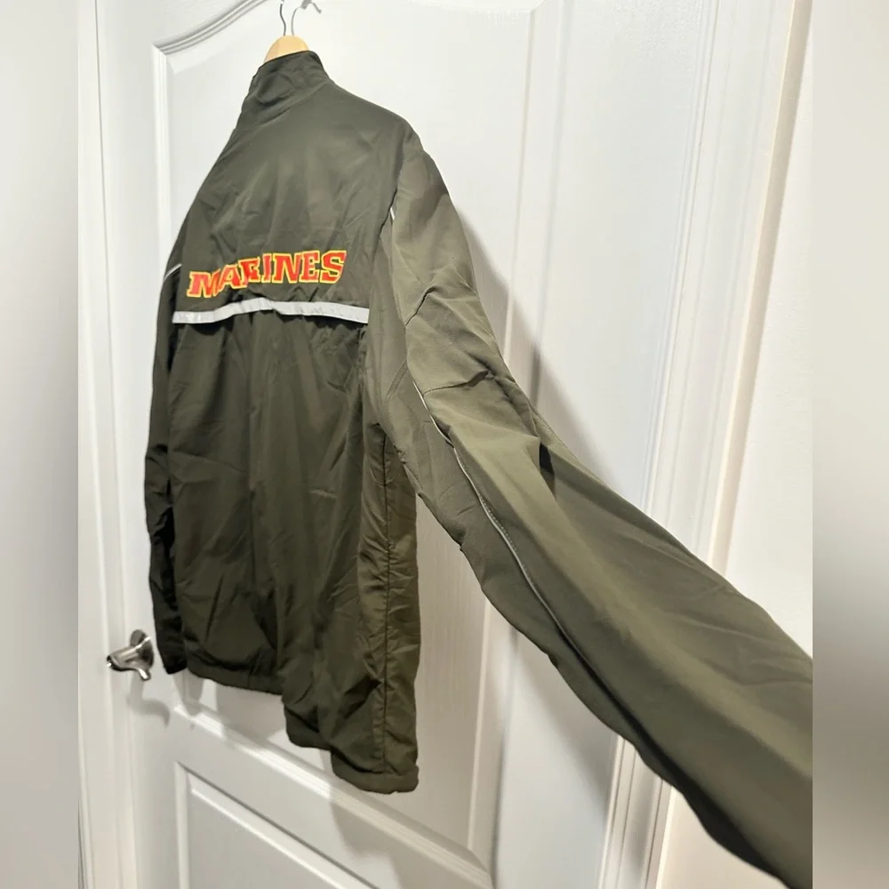 NEW BALANCE USMC US Marines Full Zip Reflective Jacket Sz Small-Long Made in USA